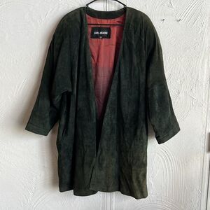 Vintage Luis Alvear Leather Cape Style Jacket Sz. L